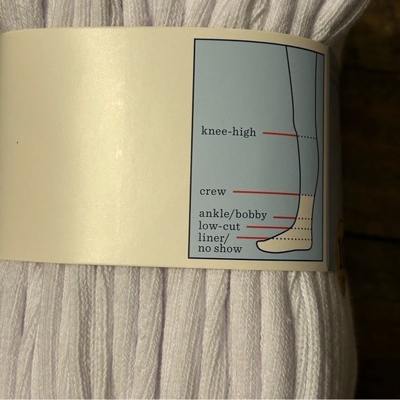 NWT (Lot of 2) 10 pack Cat & Jack Girls 3-7 Large Crew Socks White - Picture 5 of 5